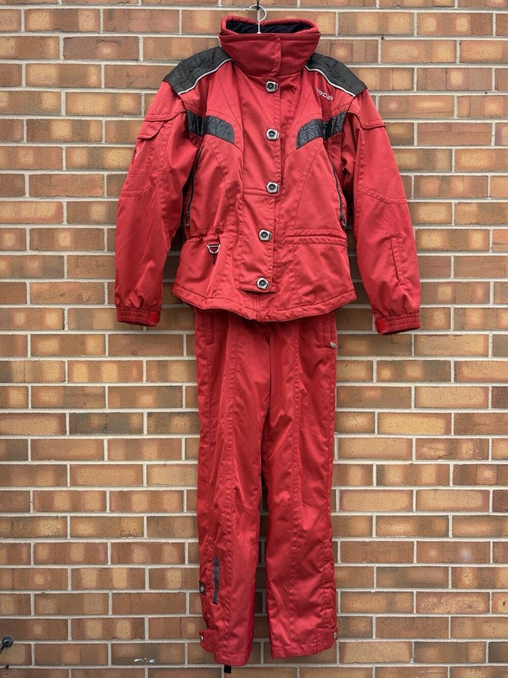 Vintage Spyder Thinsulate Picabo Red Womens Ski Coat And Pant Set Sz 6/8 Wear